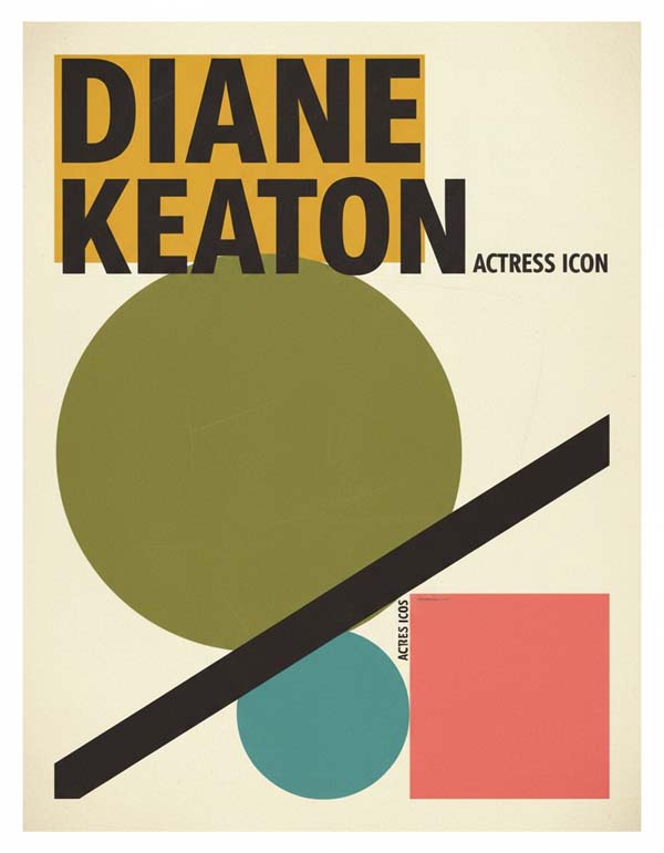 Diane Keaton reimagined minimalist actor portrait