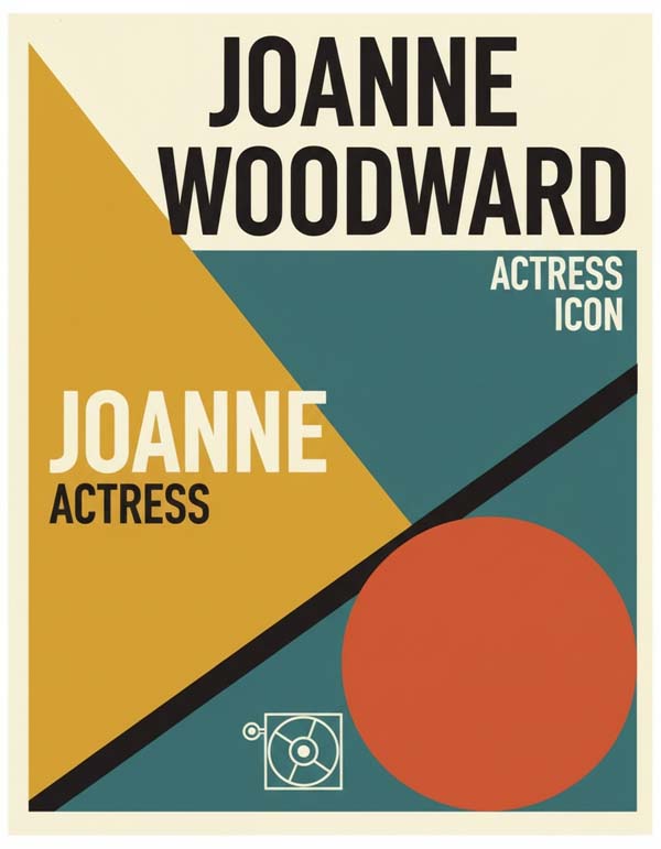 Joanne Woodward reimagined minimalist actor portrait