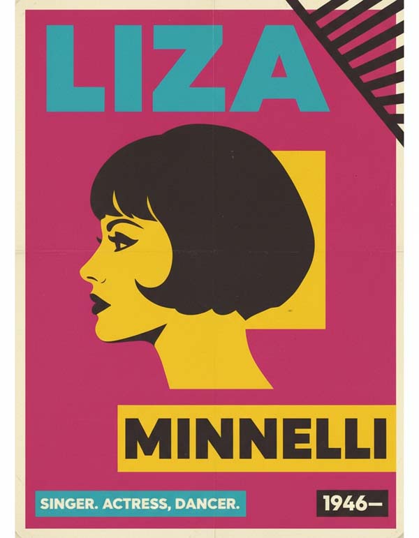 Liza Minnelli reimagined minimalist actor portrait