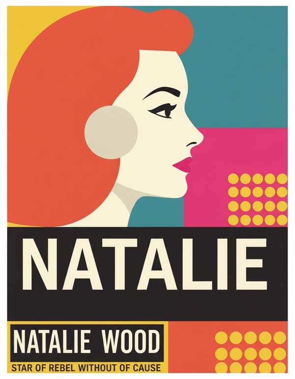 Natalie Wood reimagined minimalist actor portrait