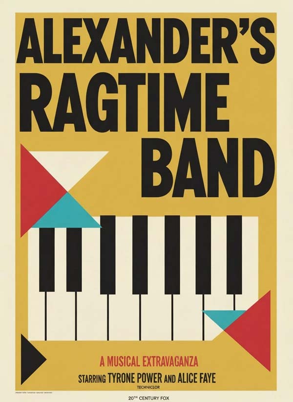 Alexander's Ragtime Band (1938) reimagined minimalist movie poster
