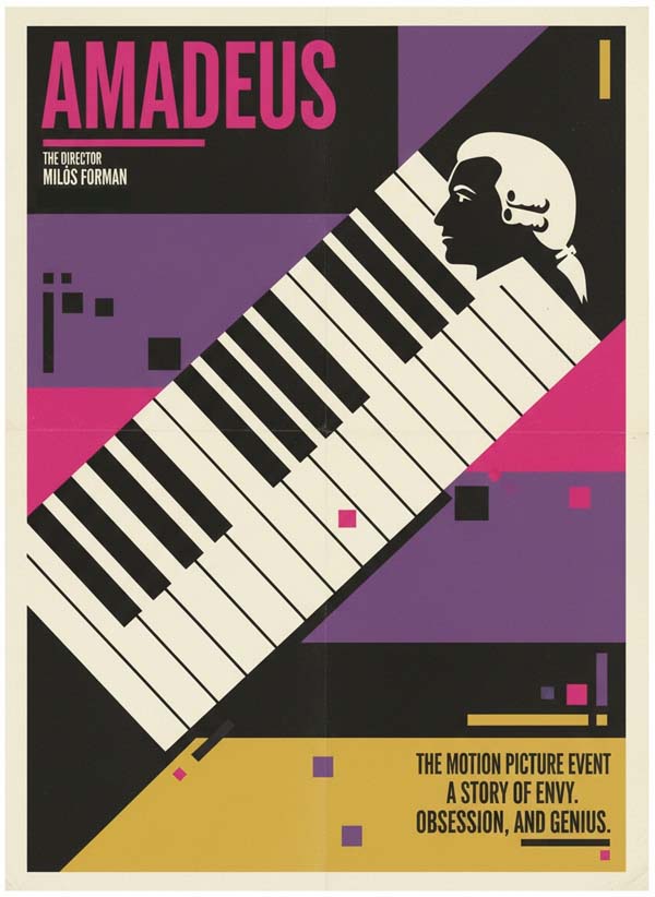 Amadeus (1984) reimagined minimalist movie poster