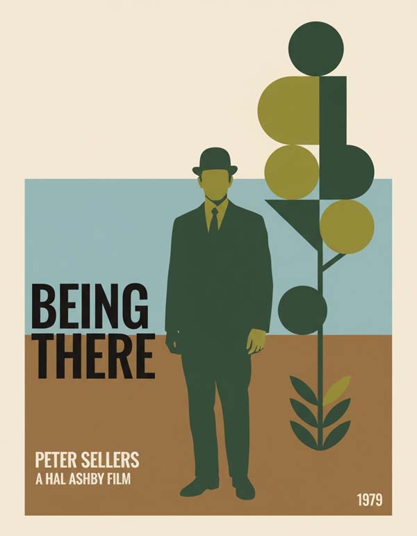 Being There (1979) reimagined minimalist movie poster