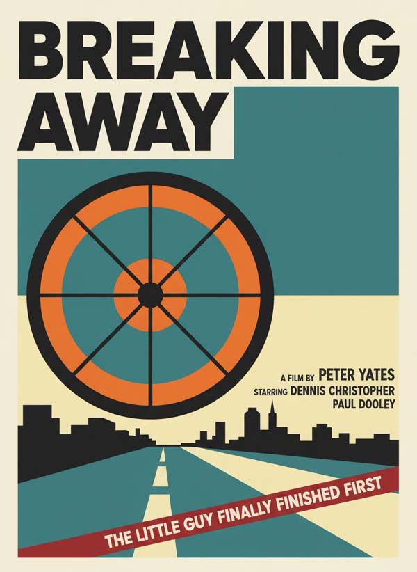 Breaking Away (1979) reimagined minimalist movie poster