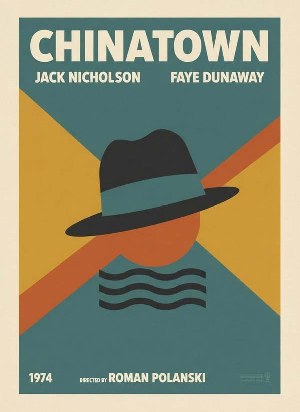 Chinatown (1974) reimagined minimalist movie poster
