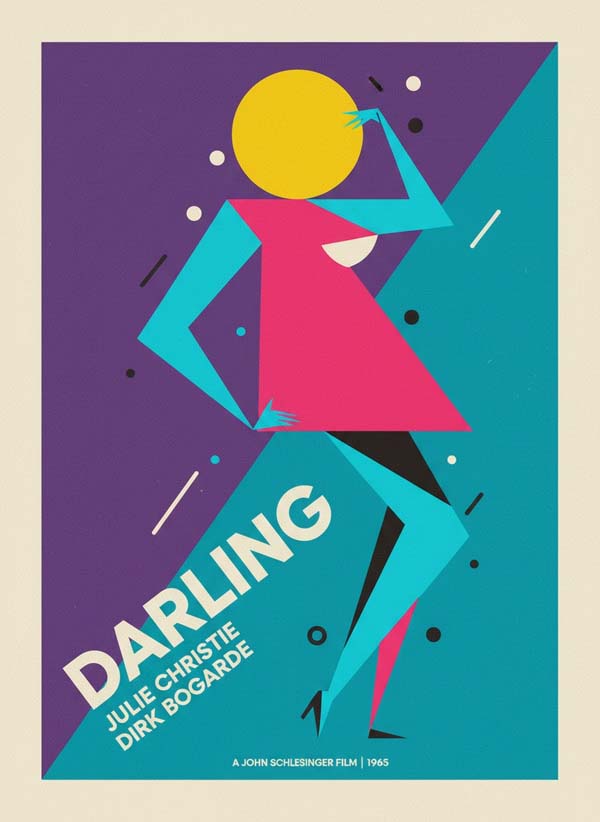Darling (1965) reimagined minimalist movie poster