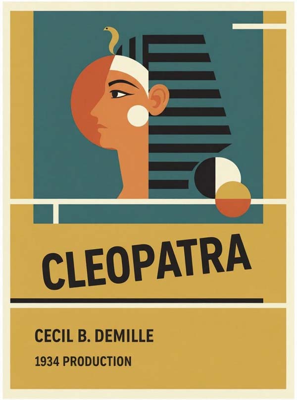 Cleopatra (1963) reimagined minimalist movie poster