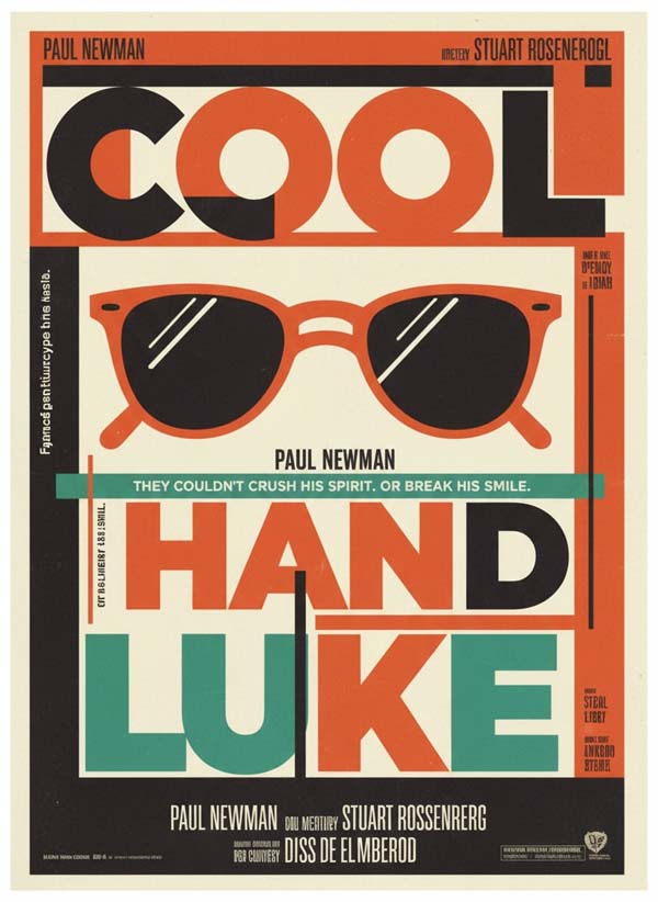 Cool Hand Luke (1967) reimagined minimalist movie poster