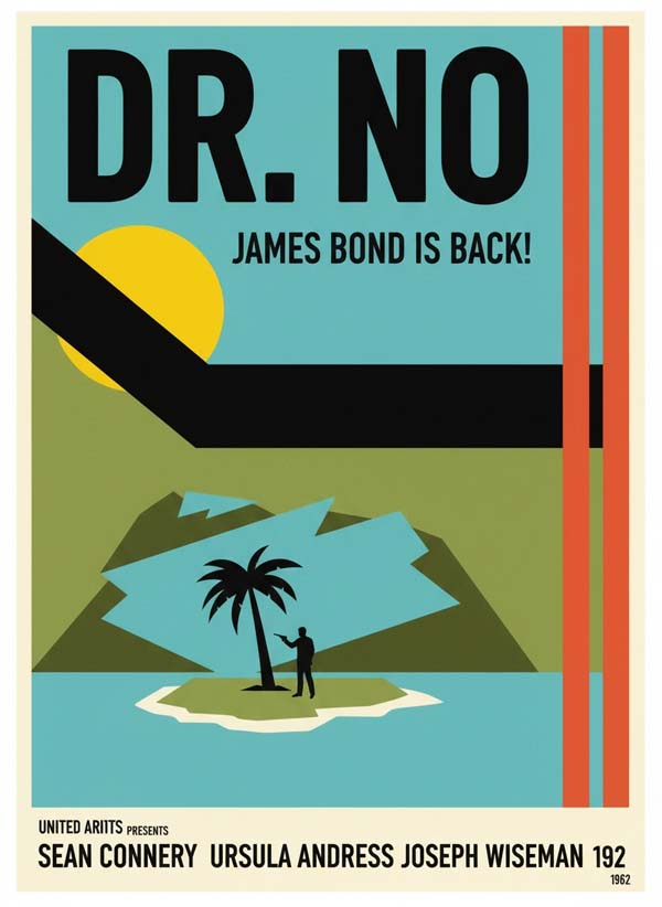 Dr. No (1962) reimagined minimalist movie poster