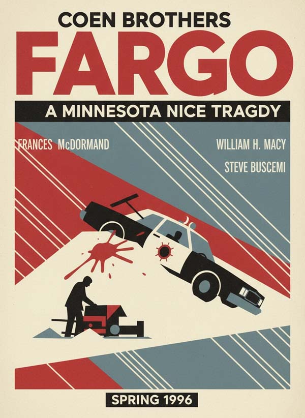 Fargo (1996) reimagined minimalist movie poster