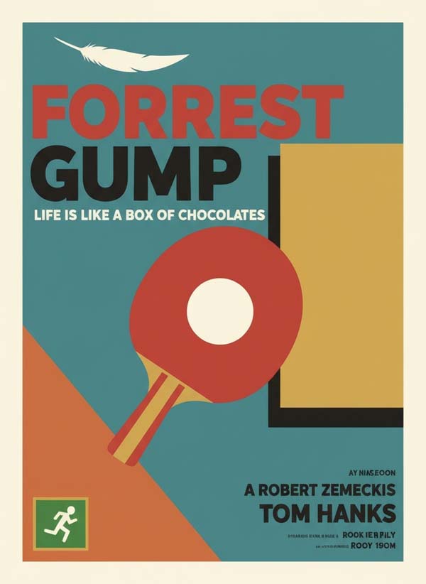 Forrest Gump (1994) reimagined minimalist movie poster