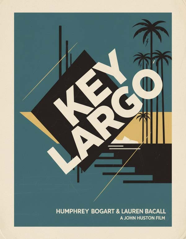 Key Largo (1948) reimagined minimalist movie poster