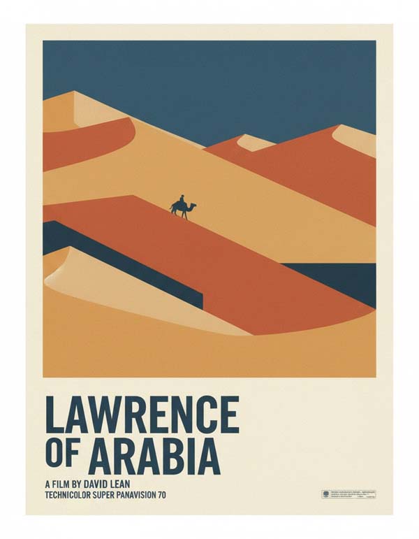 Lawrence of Arabia (1962) reimagined minimalist movie poster