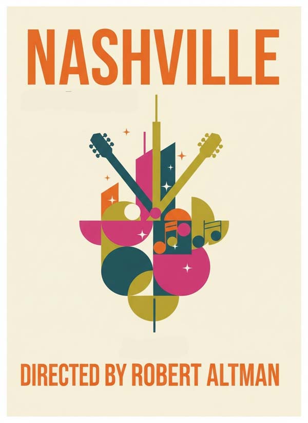 Nashville (1975) reimagined minimalist movie poster