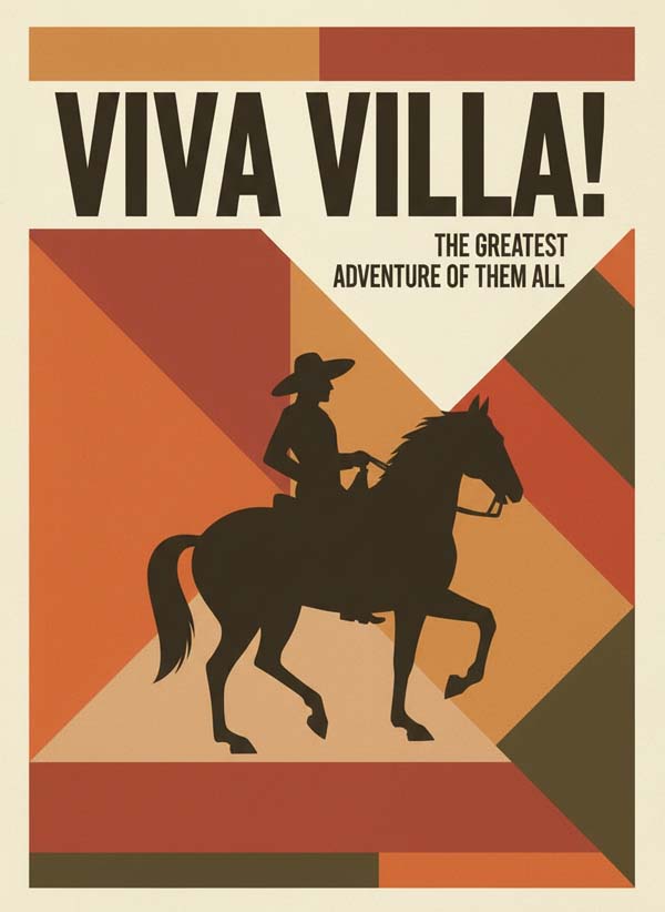 Viva Villa! (1934) reimagined minimalist movie poster