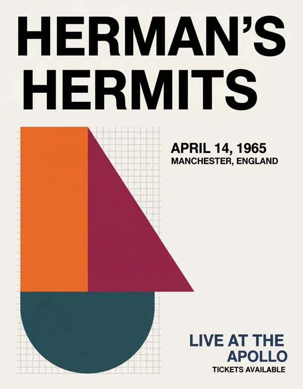 Herman’s Hermits reimagined popular music group portrait