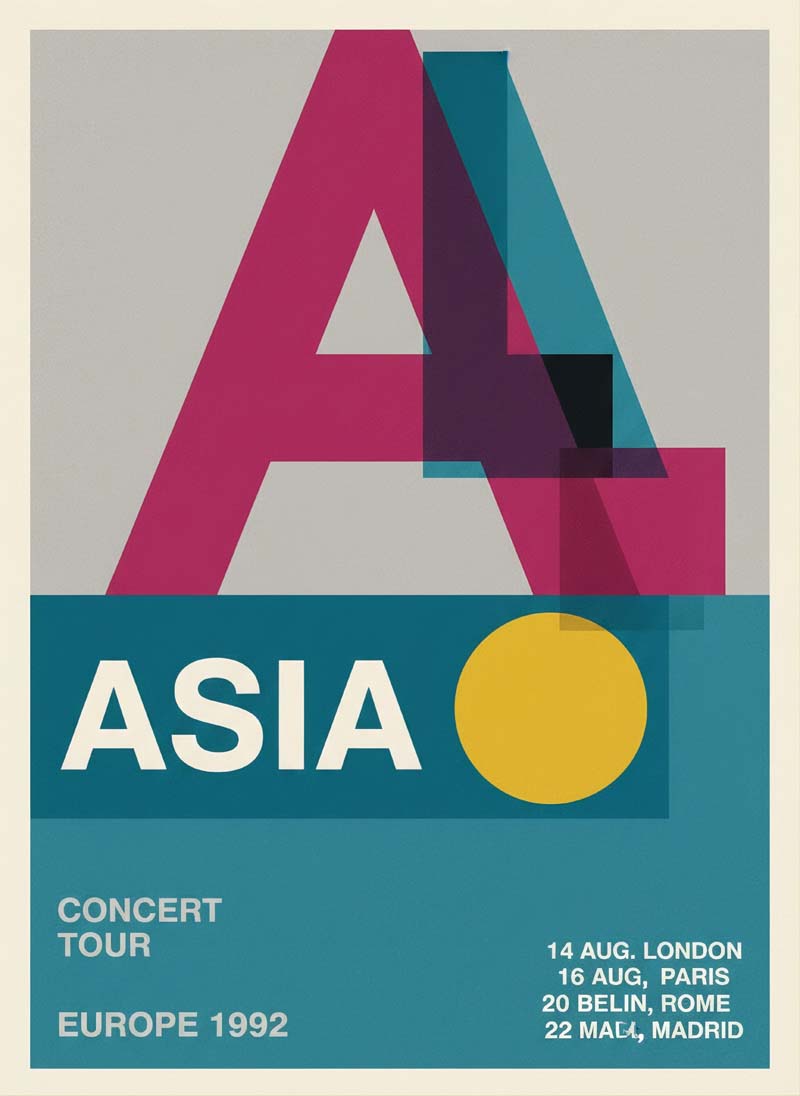 Asia reimagined rock musician portrait