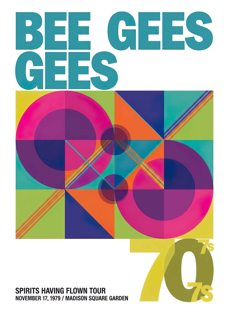 Bee Gees reimagined rock musician portrait