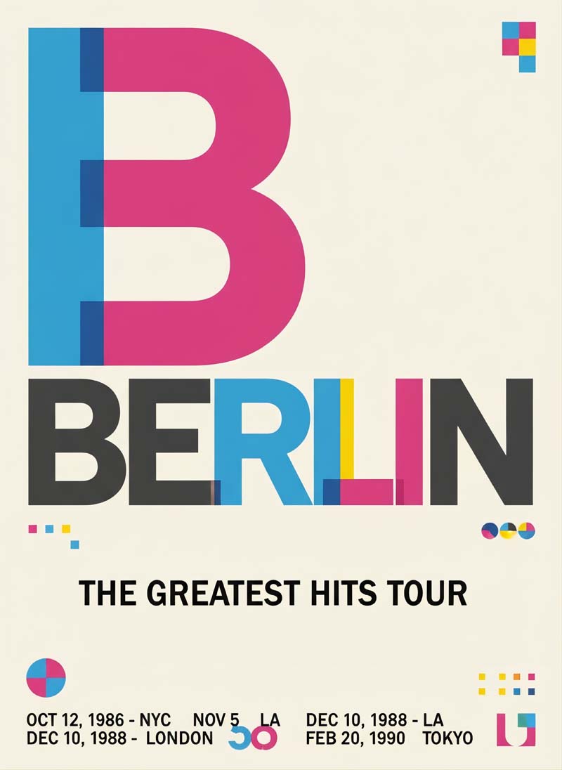 Berlin reimagined rock musician portrait