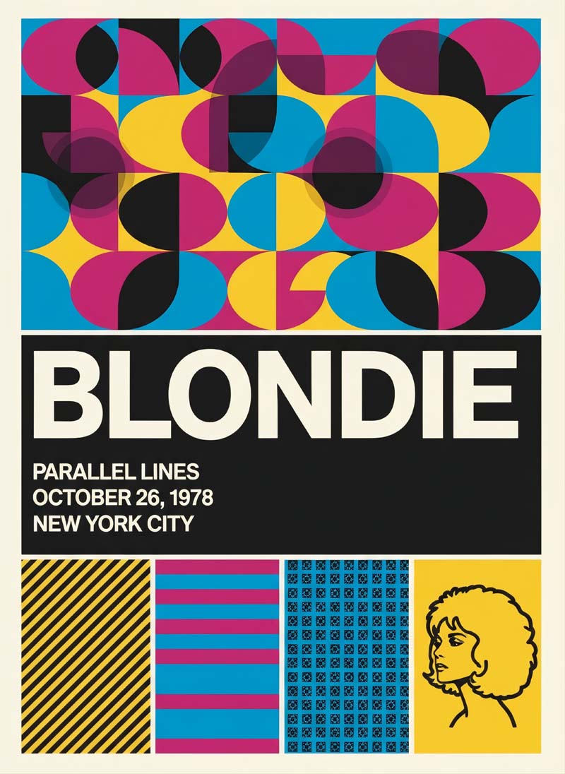 Blondie reimagined rock musician portrait