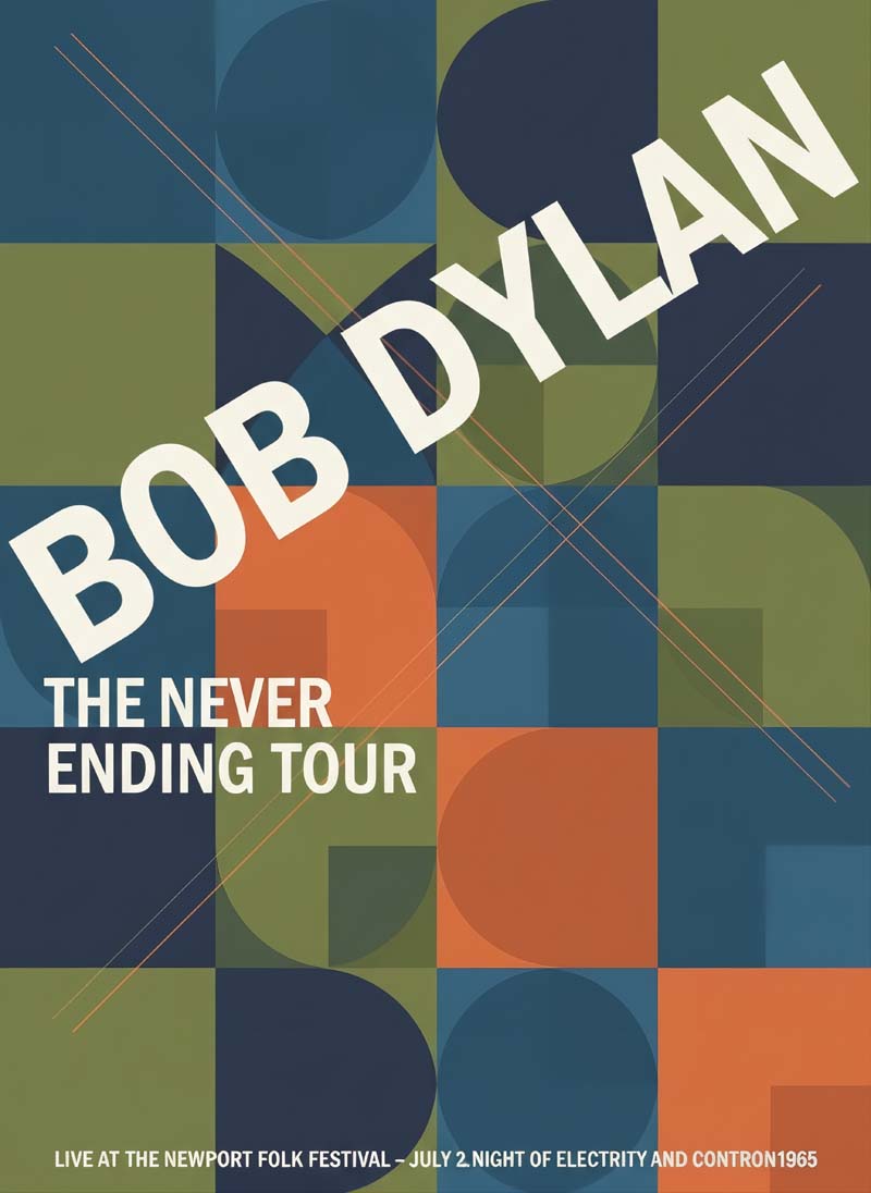 Bob Dylan reimagined rock musician portrait