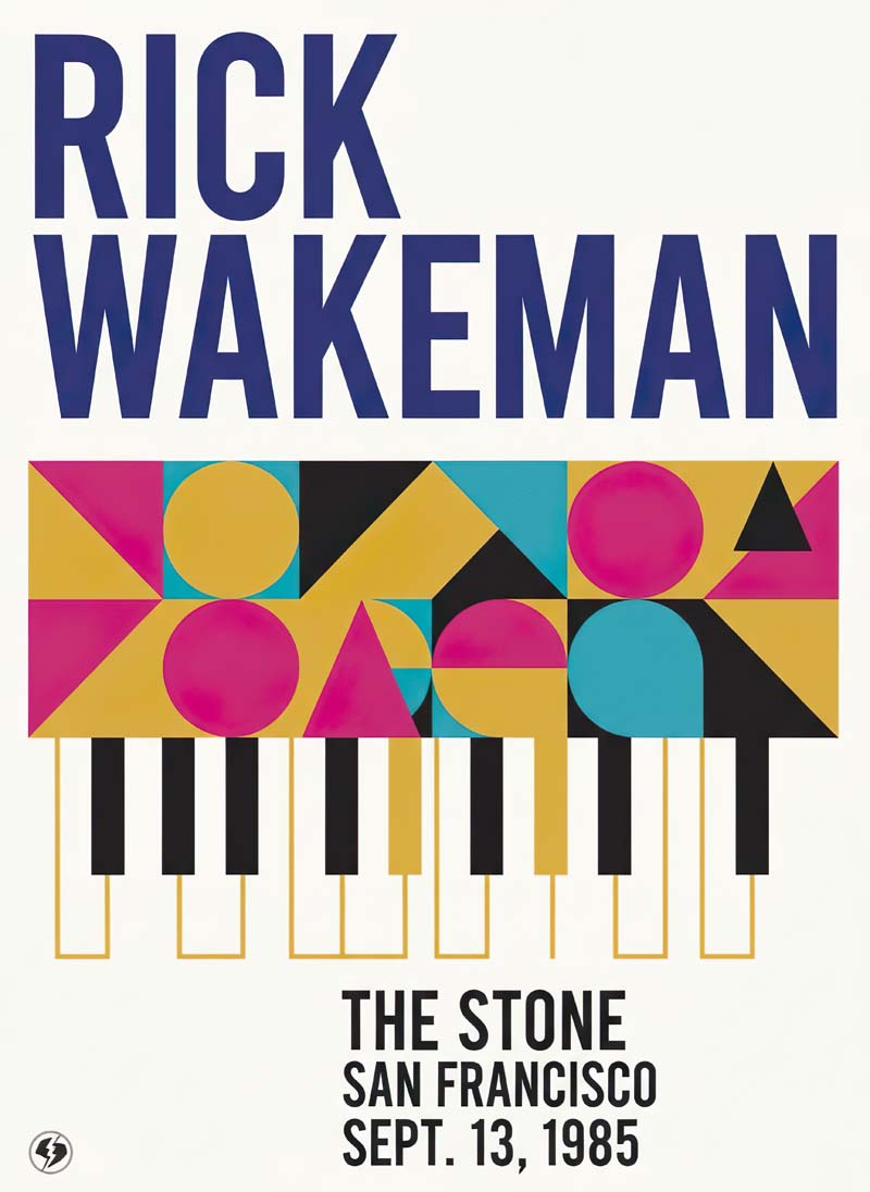 Rick Wakeman reimagined rock musician portrait