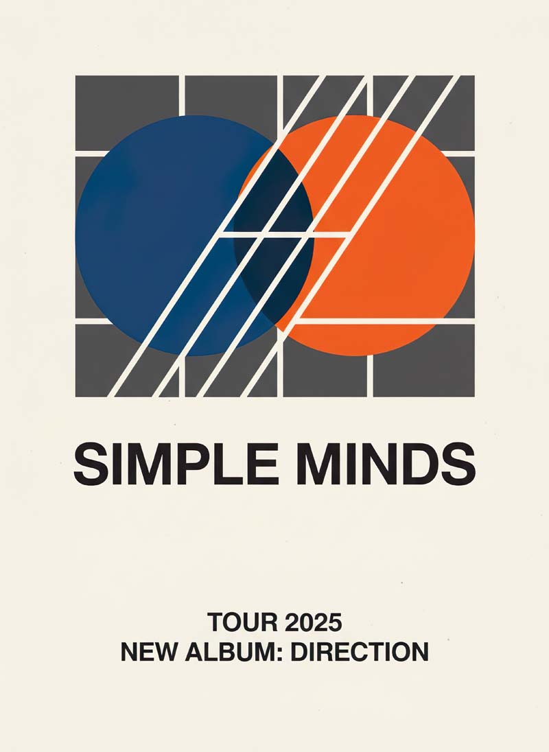 Simple Minds reimagined rock musician portrait