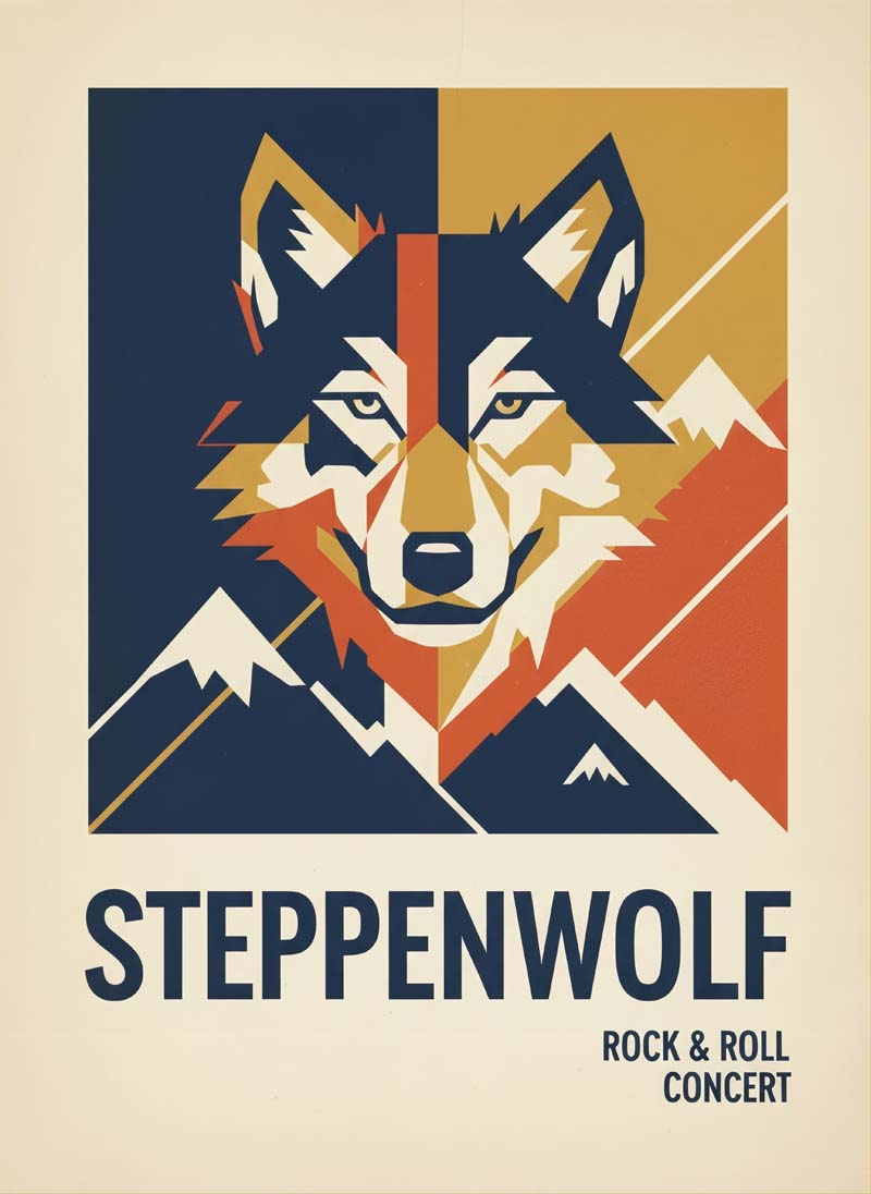 Steppenwolf reimagined rock musician portrait