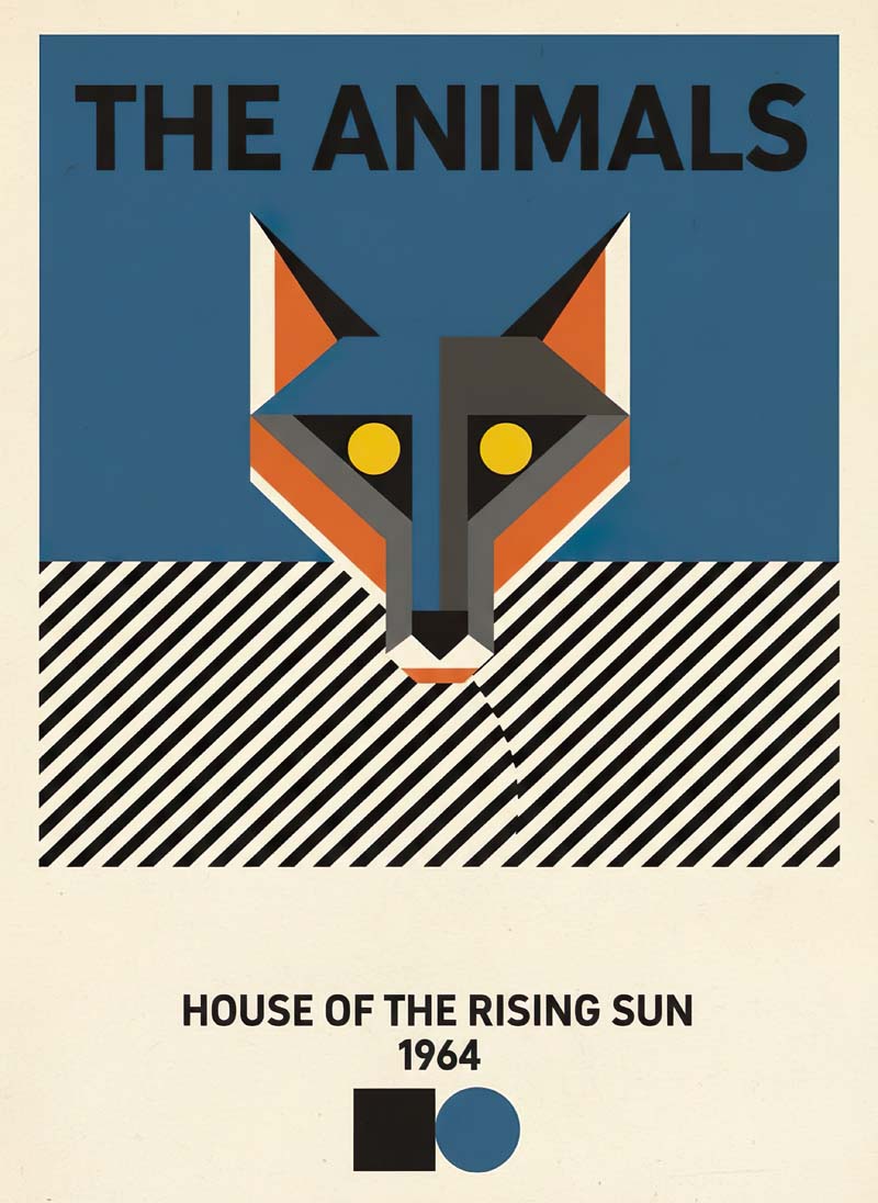 The Animals reimagined rock musician portrait