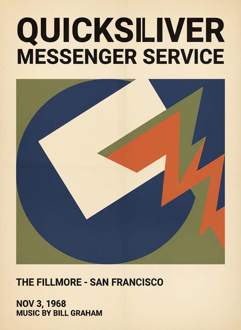 Quicksilver Messenger Service reimagined rock musician portrait