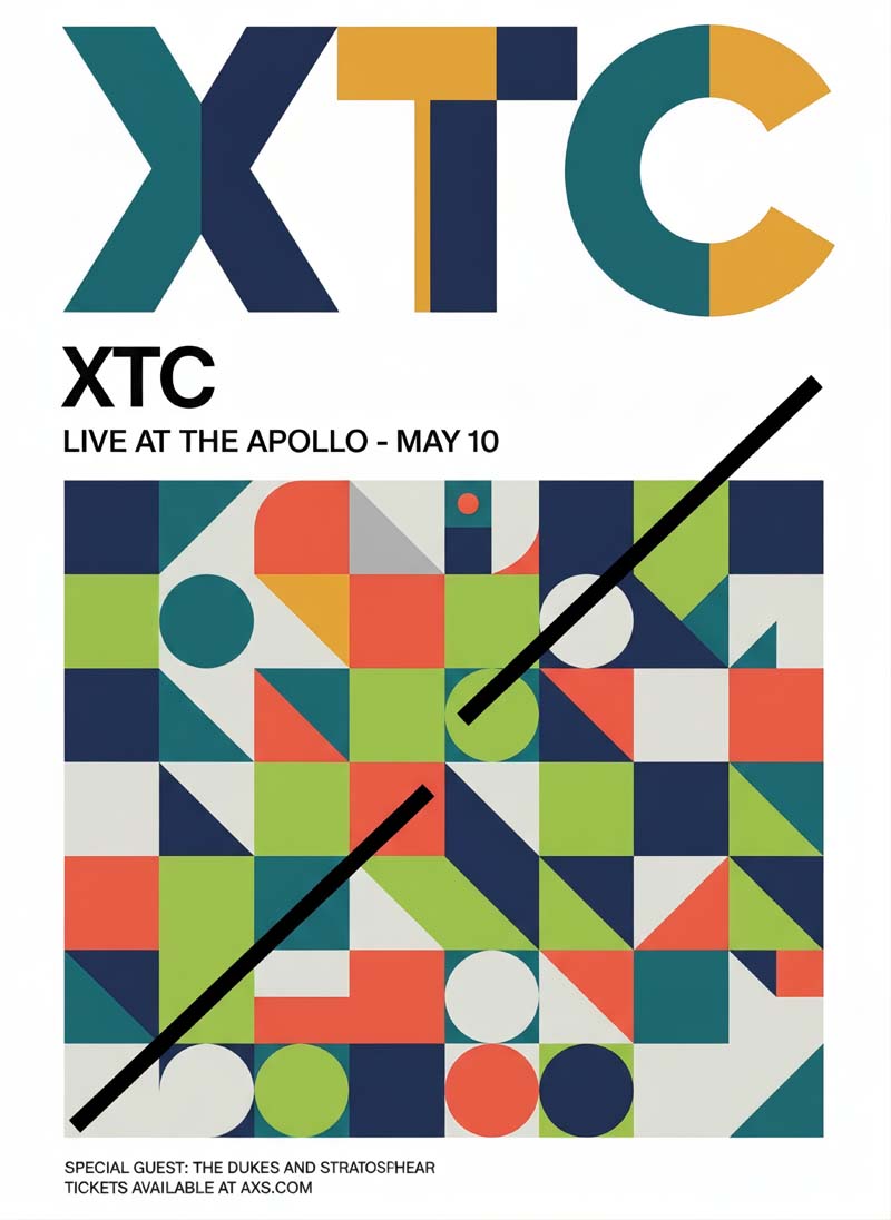 XTC reimagined rock musician portrait