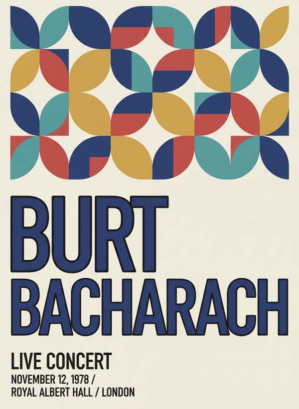 Burt Bacharach reimagined singer portrait